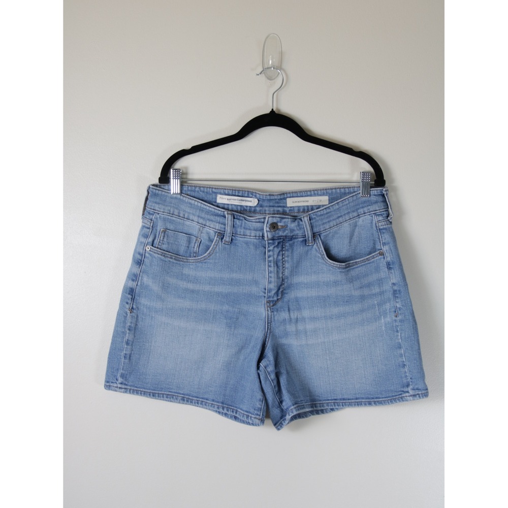Pilcro & the Letterpress Anthropologie Slim Boyfriend Denim Shorts Light Wash 31